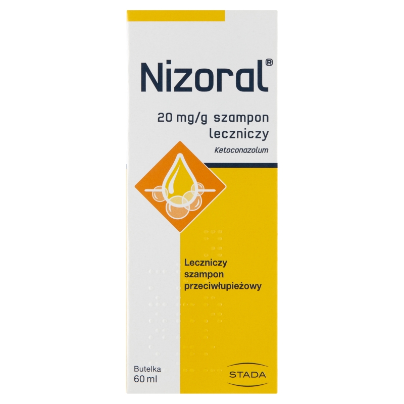 Nizoral szampon leczniczy zmniejszający łuszczenie i świąd, butelka 60 ml