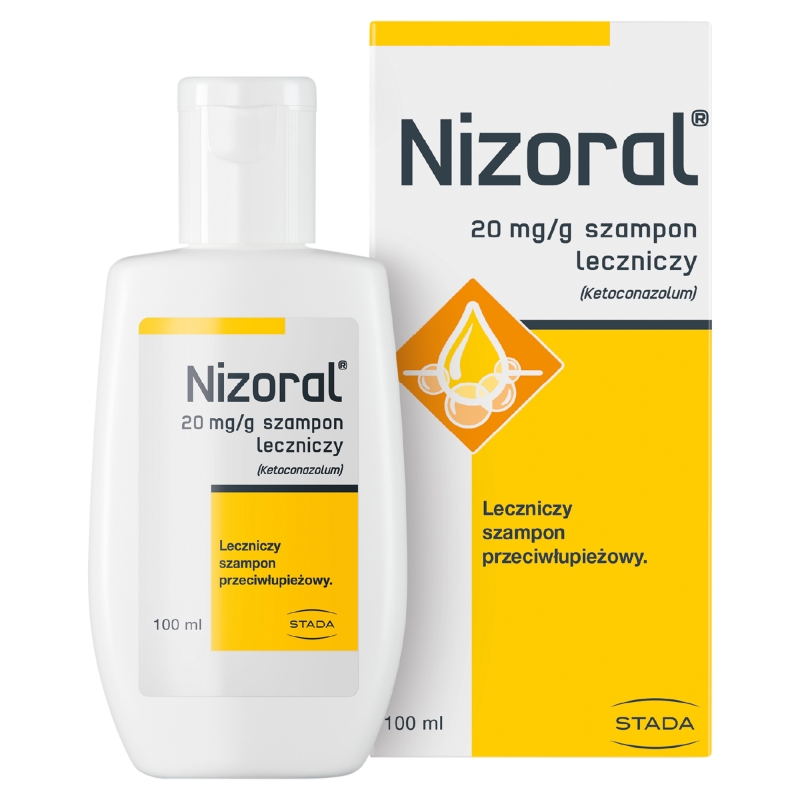 Nizoral, szampon leczniczy zmniejszający łuszczenie i świąd, butelka 100 ml