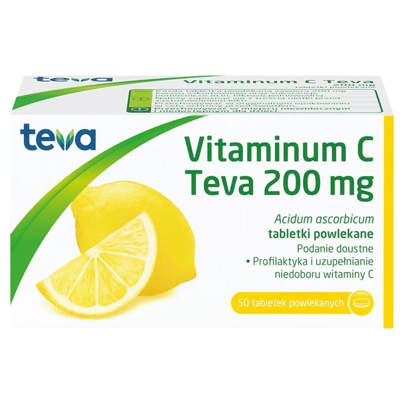 Teva Vitaminum C 200 mg 50 tabletek