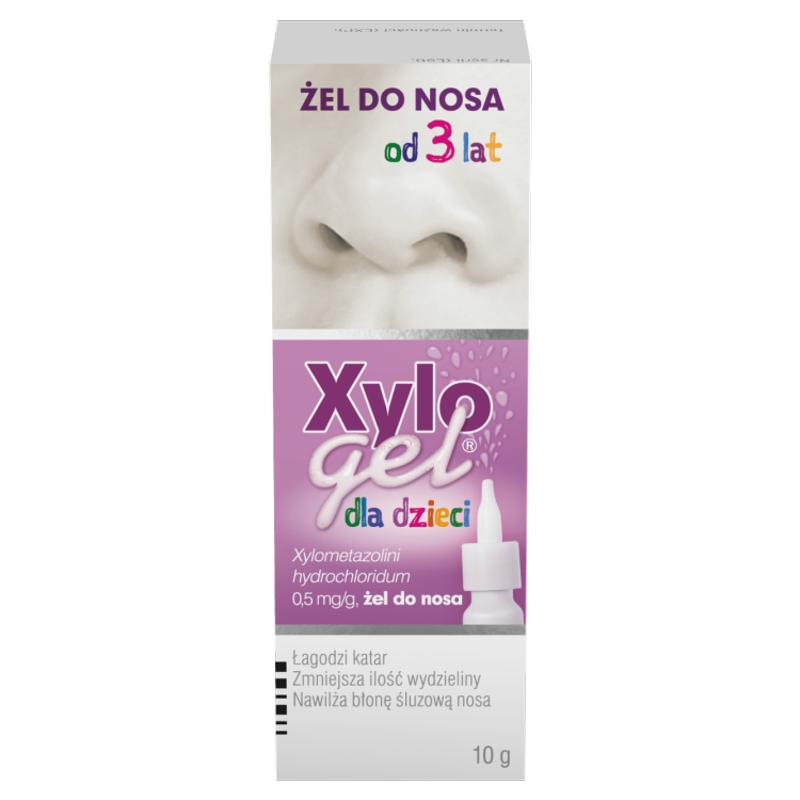Xylogel 0,05%, żel do nosa, łagodzący katar, zmniejszający ilość wydzieliny, butelka 10 g