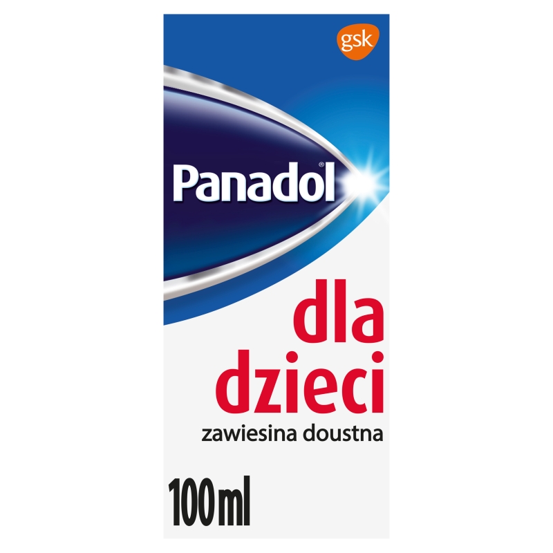 Panadol dla dzieci, zawiesina przeciwgorączkowa i przeciwbólowa o smaku truskawkowym, butelka 100 ml