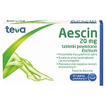 Aescin tabletki o działaniu przeciwzapalnym i chroniącym naczynia żylne, 90 szt.