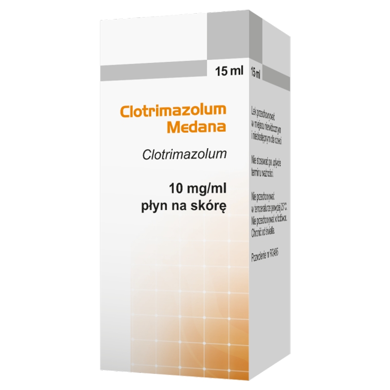 Clotrimazolum Medana  płyn na grzybicę skóry, 15 ml