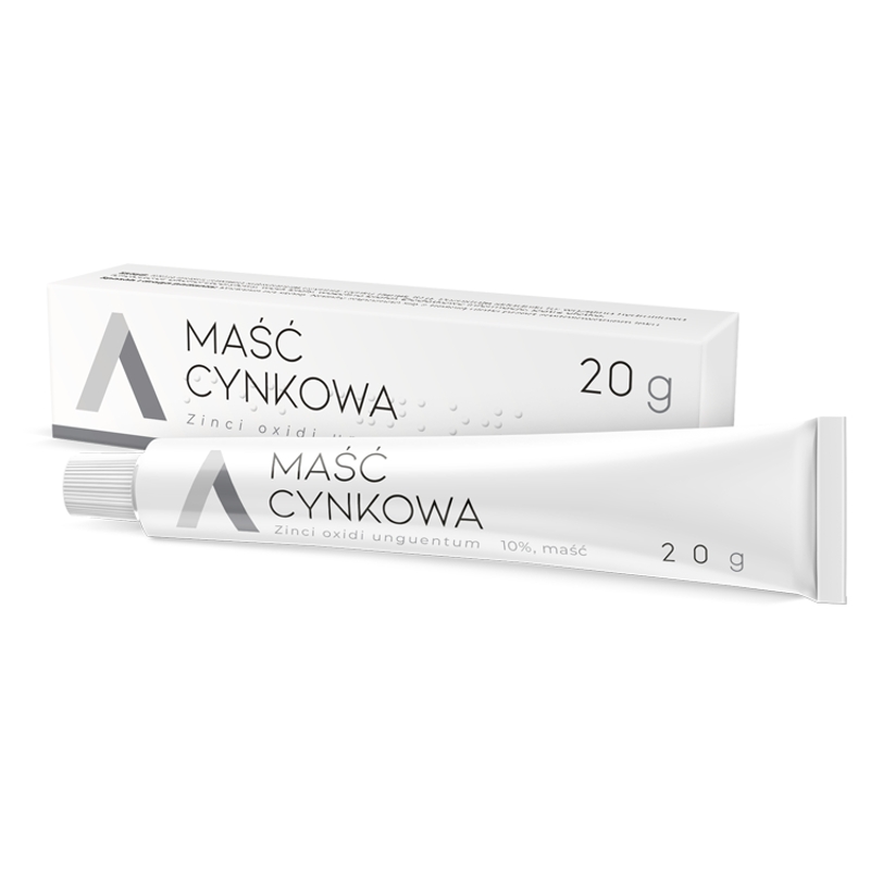 Maść cynkowa , wspomagająca w łagodnych stanach zapalnych skóry, 20 g