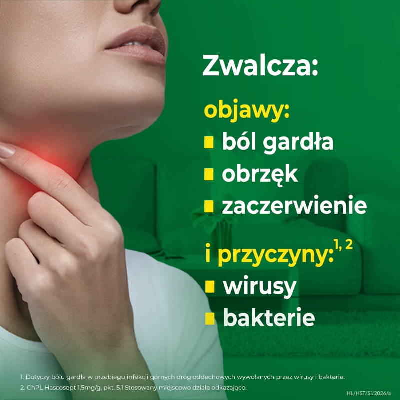 Hascosept, płyn na zapalenie jamy ustnej i gardła, butelka z atomizerem 30 g