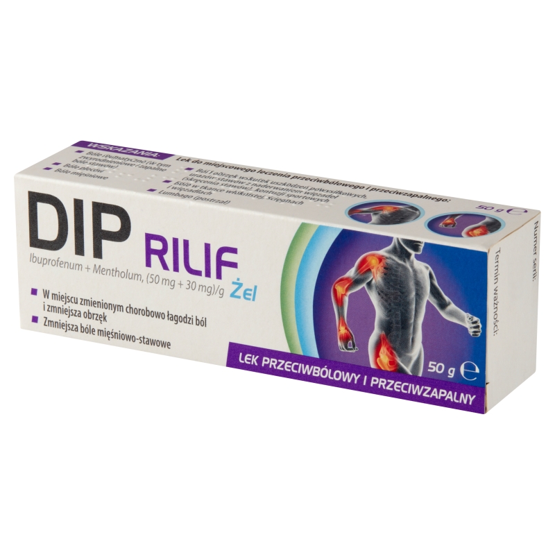 Dip Rilif 50 mg/g + 30 mg/g,  żel, 50 g