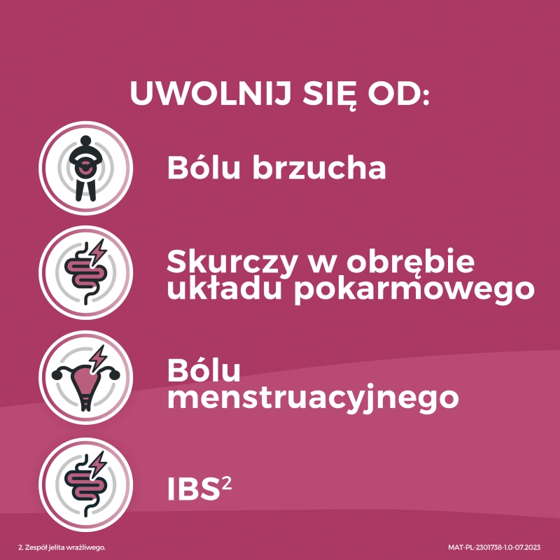 NO-SPA, tabletki rozkurczowe na ból brzucha, 20 szt.