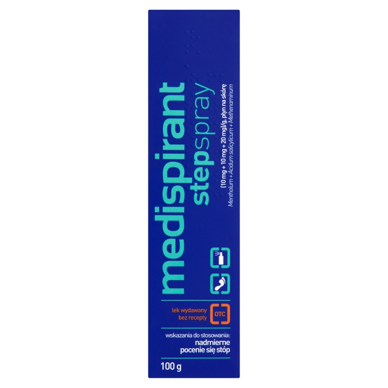 Medispirant Stepspray , płyn na nadmierne pocenie się stóp, 100 g