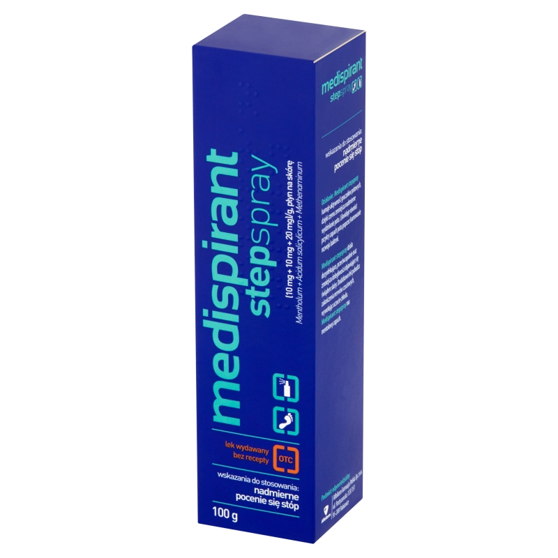 Medispirant Stepspray , płyn na nadmierne pocenie się stóp, 100 g
