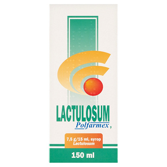 Lactulosum , syrop na zaparcia i niewydolność wątroby, butelka 150 ml