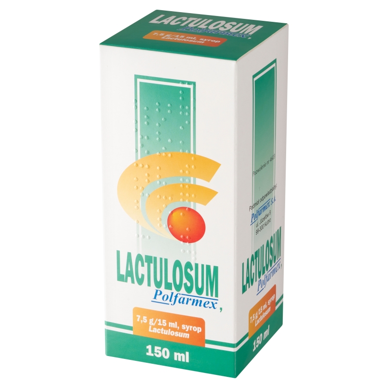 Lactulosum , syrop na zaparcia i niewydolność wątroby, butelka 150 ml