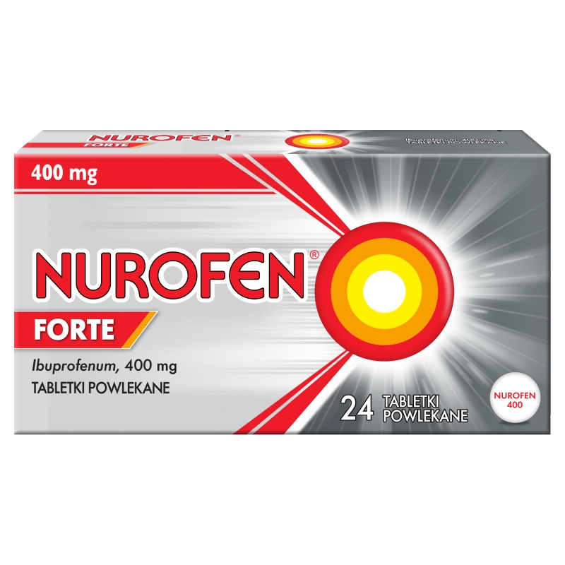 Nurofen Forte tabletki na ból słaby i umiarkowany różnego pochodzenia, 24 szt.