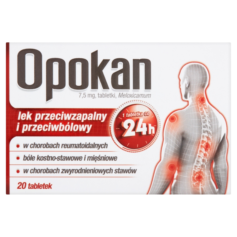 Opokan tabletki na bóle kostno-stawowe i mięśniowe, 20 szt.