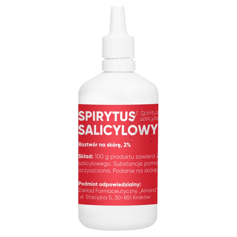 Spirytus salicylowy, roztwór o działaniu dezynfekującym na skórę , butelka 100 g