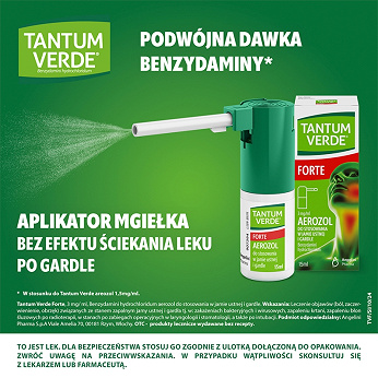 Tantum Verde Forte, aerozol na ból gardła, 15 ml