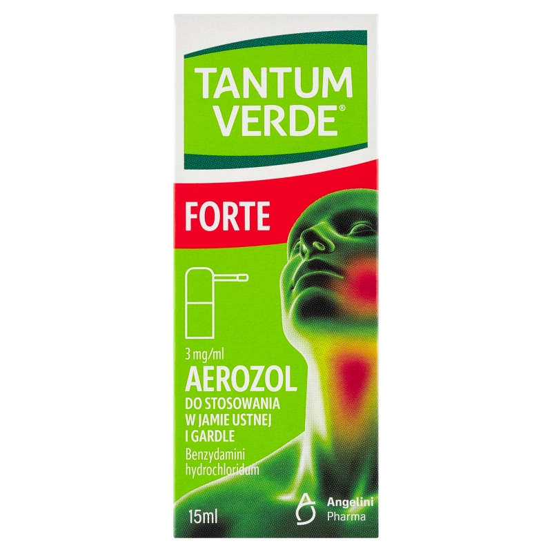 Tantum Verde Forte aerozol na b&oacute;l gardła, 15 ml