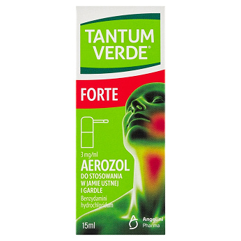 Tantum Verde Forte, aerozol na ból gardła, 15 ml
