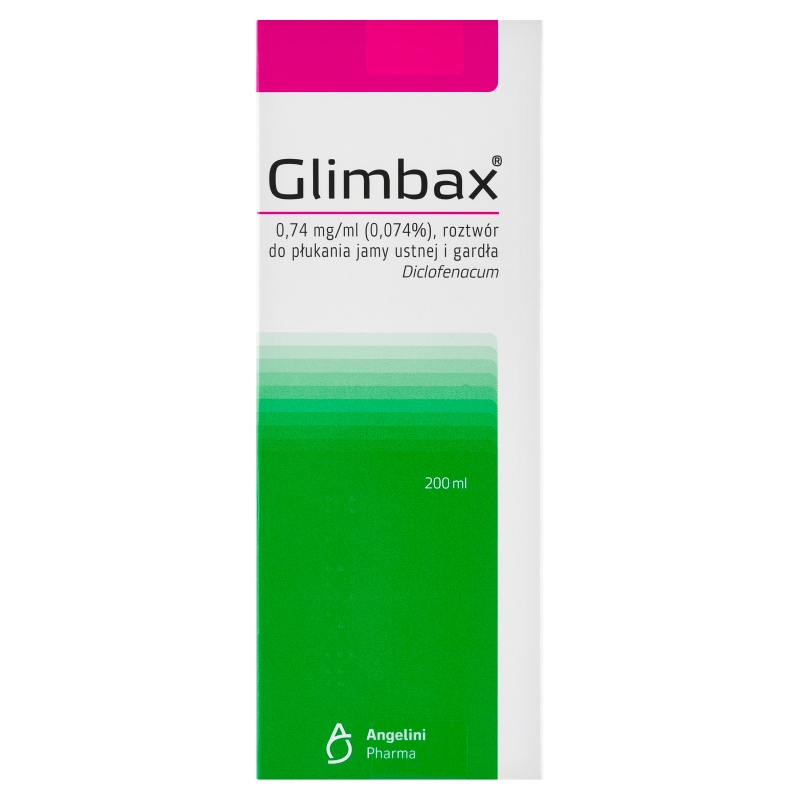 Glimbax roztw&oacute;r do płukania jamy ustnej, gardła, dziąseł w stanach zapalnych, butelka 200 ml