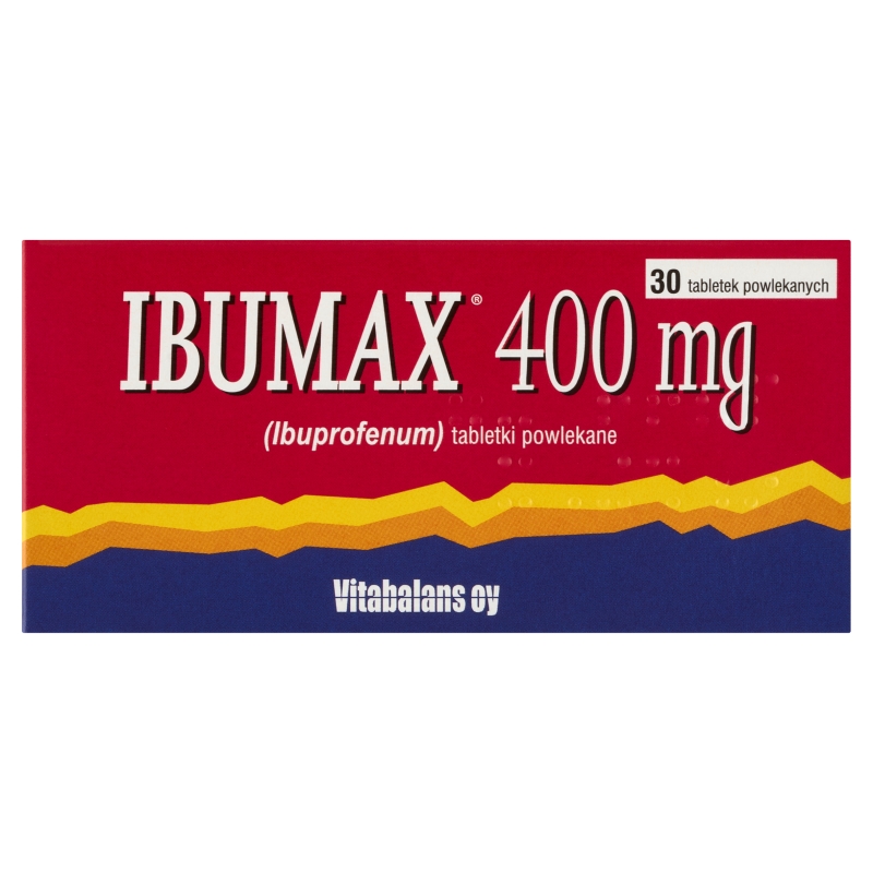 Ibumax 400mg tabletki o działaniu przeciwbólowym, 0,4 g 30 szt.