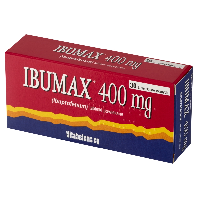 Ibumax 400mg, tabletki o działaniu przeciwbólowym, 0,4 g 30 szt.