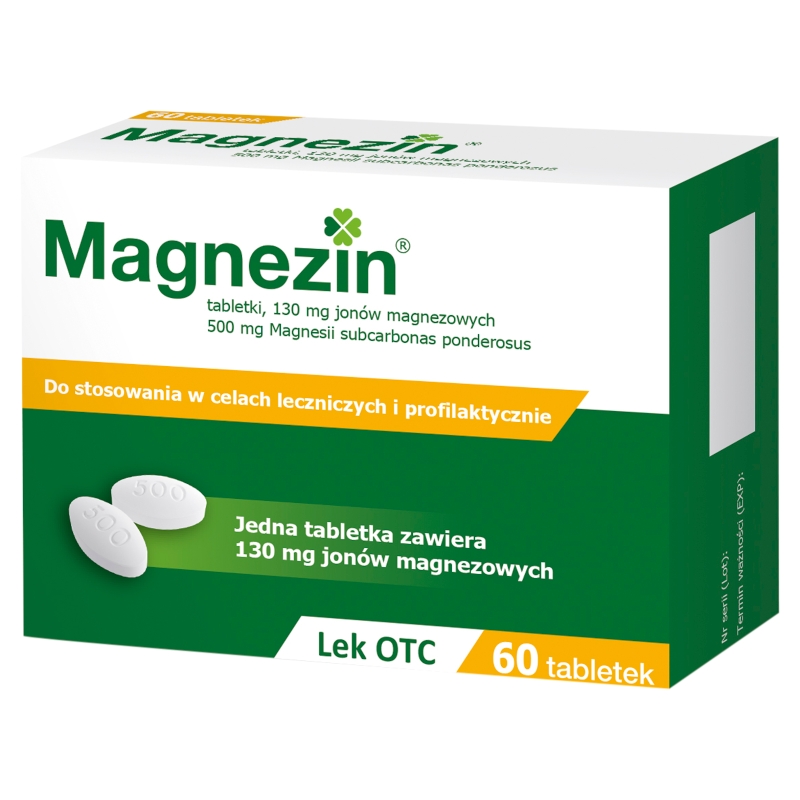 MAGNEZIN, tabletki z wysoką dawką magnezu, 60 szt.