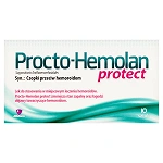 Procto-Hemolan protect czopki zmniejszające stan zapalny oraz łagodzące objawy hemoroidów, 10 szt.
