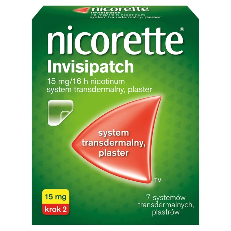 Nicorette 15mg/16h, plastry lecznicze z nikotyną, 7 szt.