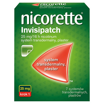 Nicorette 25mg/16h, plastry lecznicze z nikotyną,7 szt.