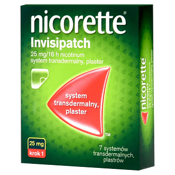 Nicorette 25mg/16h, plastry lecznicze z nikotyną,7 szt.