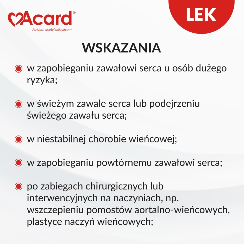 Acard 75 mg, tabletki dojelitowe stosowane w chorobach niedokrwiennych serca, 60 szt.