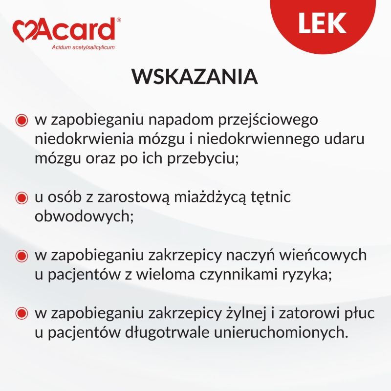 Acard 75 mg, tabletki dojelitowe stosowane w chorobach niedokrwiennych serca, 60 szt.