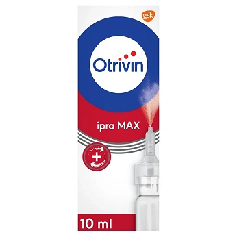 Otrivin ipra MAX, aerozol na przeziębienie, zapalenie błony śluzowej nosa, butelka 10 ml