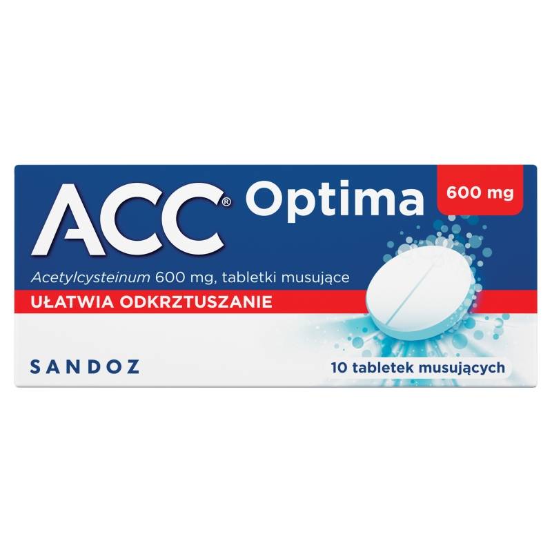 ACC Optima 600 mg tabletki o działaniu wykrztuśnym, 10 szt.