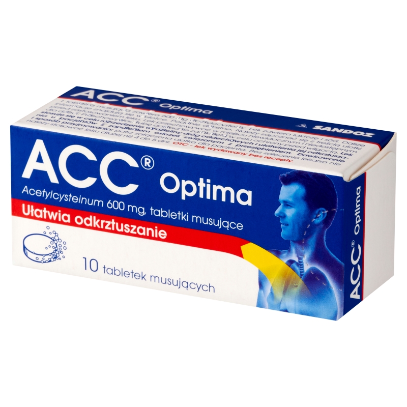 ACC Optima 600 mg, tabletki o działaniu wykrztuśnym, 10 szt.