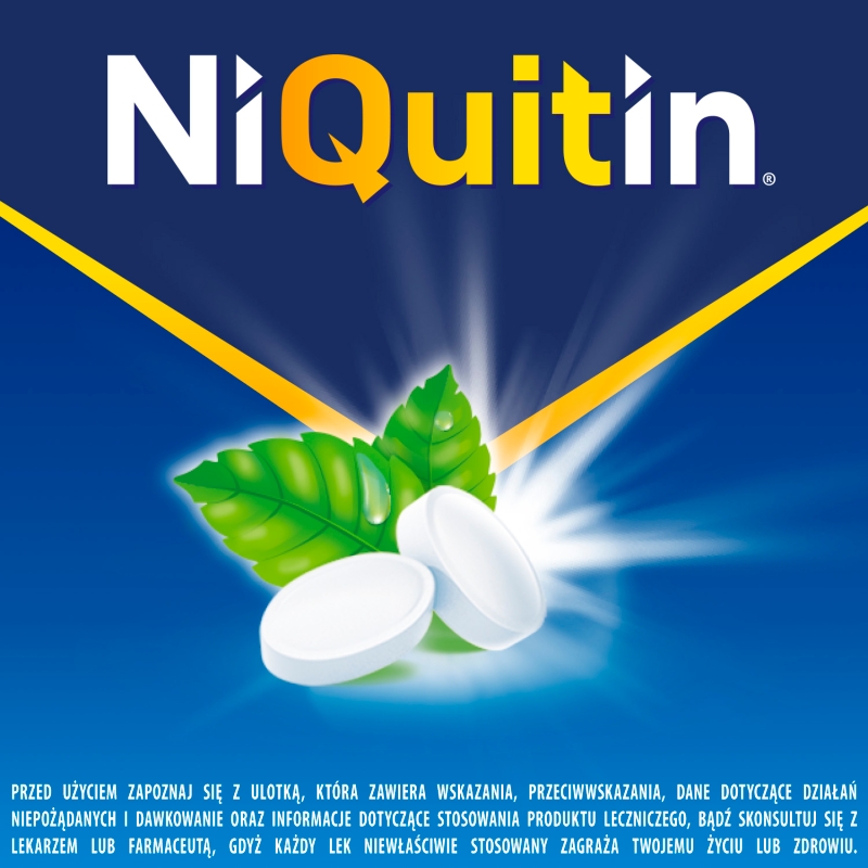 NiQuitin Mini 4 mg, tabletki wspomagające rzucanie palenia, 20 szt.
