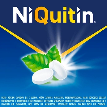 NiQuitin Mini 4 mg, tabletki wspomagające rzucanie palenia, 20 szt.