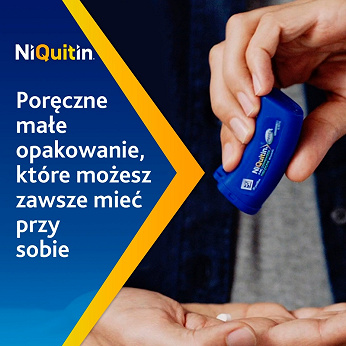 NiQuitin Mini 4 mg, tabletki wspomagające rzucanie palenia, 20 szt.