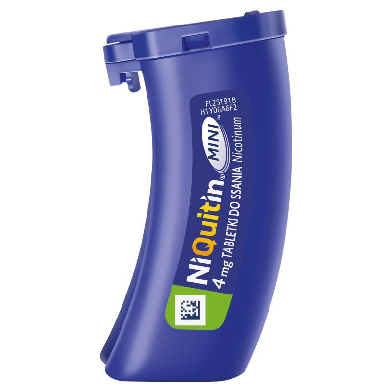 NiQuitin Mini 4 mg, tabletki wspomagające rzucanie palenia, 20 szt.