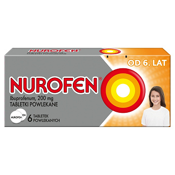 Nurofen, tabletki na ból różnego pochodzenia o słabym i umiarkowanym nasileniu, 6 szt.