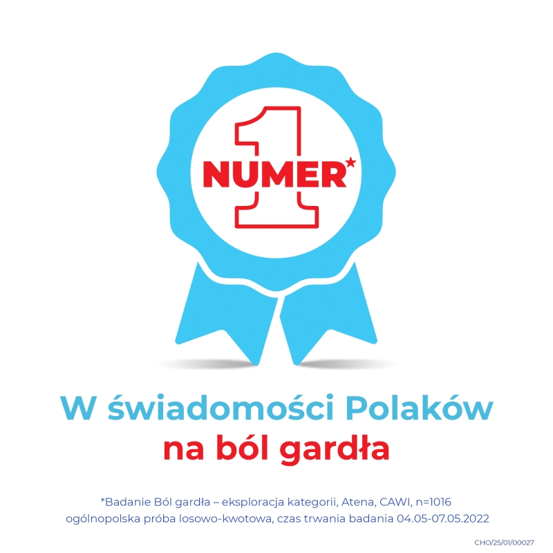Cholinex , pastylki w stanach zapalnych gardła i jamy ustnej bez cukru, 24 szt.