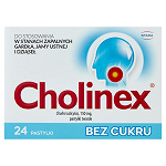 Cholinex  pastylki w stanach zapalnych gardła i jamy ustnej bez cukru, 24 szt.