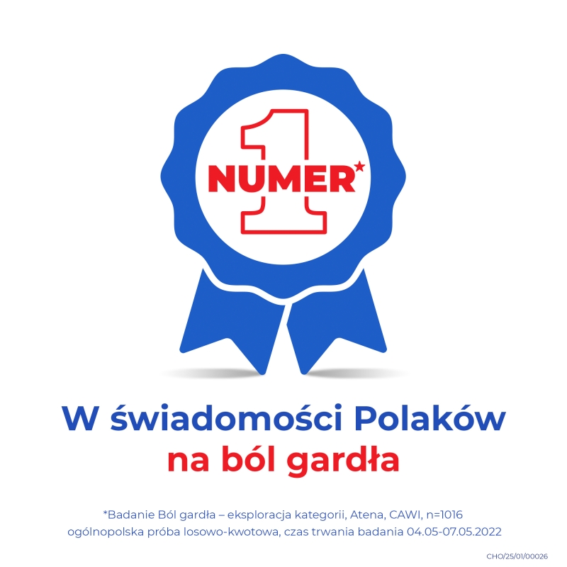 Cholinex, pastylki w stanach zapalnych gardła i jamy ustnej, 32 szt.