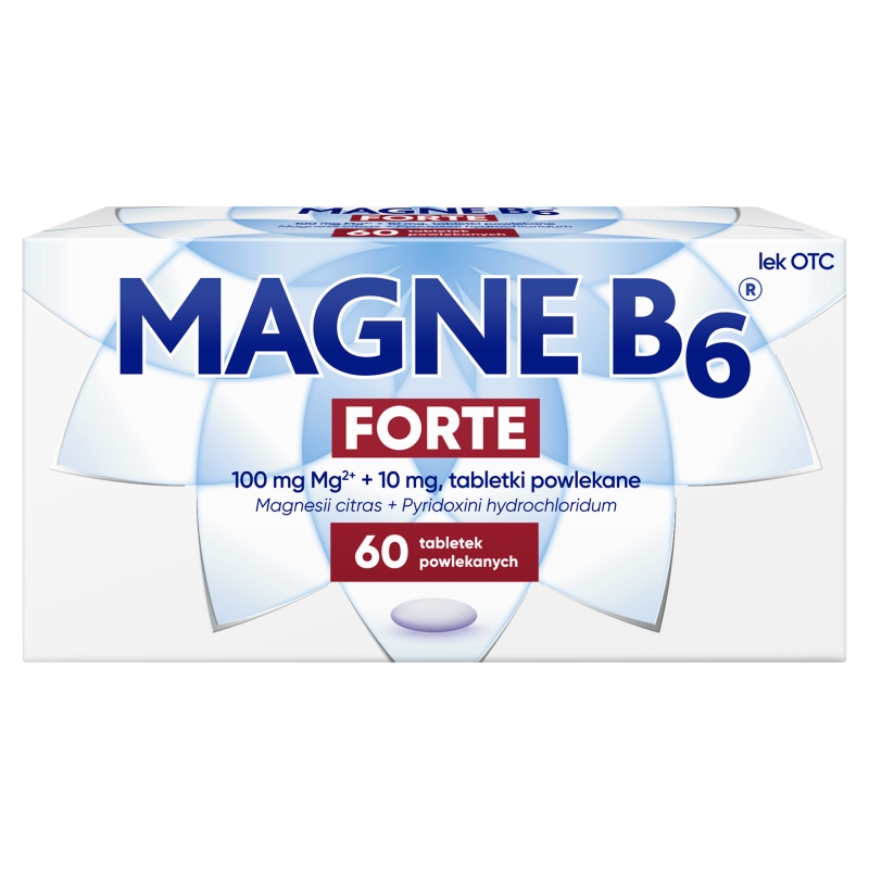 Magne B6 Forte tabletki powlekane z magnezem i witaminą B6, 60 szt.