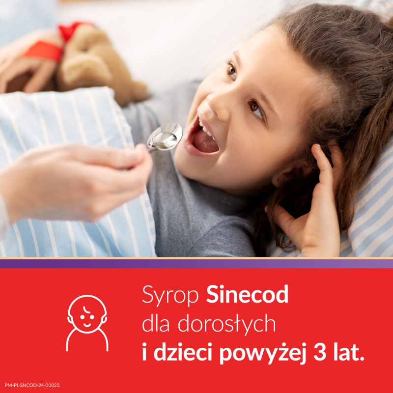 Sinecod, syrop wspomagający leczenie kaszlu różnego pochodzenia, butelka 100 ml