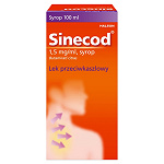 Sinecod syrop wspomagający leczenie kaszlu różnego pochodzenia, butelka 100 ml