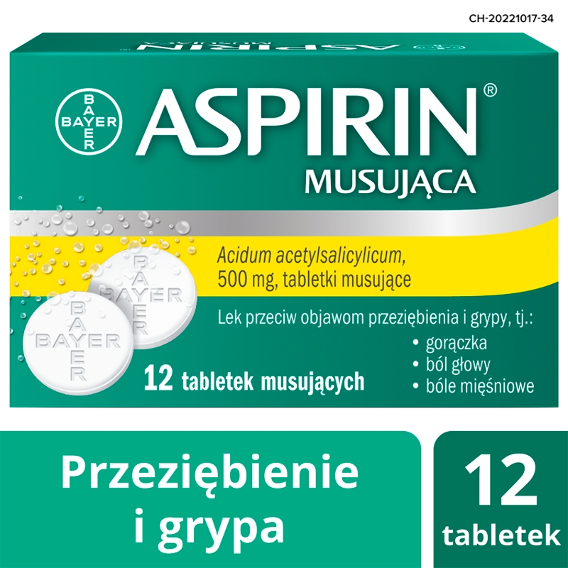 Aspirin Ultra Fast , tabletki musujące przeciw objawom przeziębienia i grypy, 12 szt.