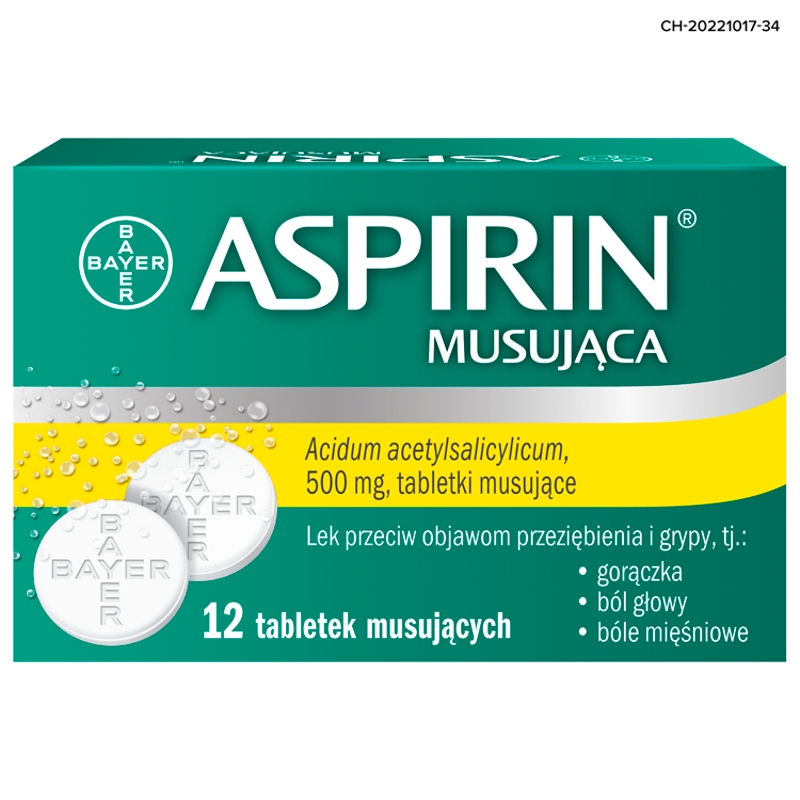 Aspirin Ultra Fast  tabletki musujące przeciw objawom przeziębienia i grypy, 12 szt.