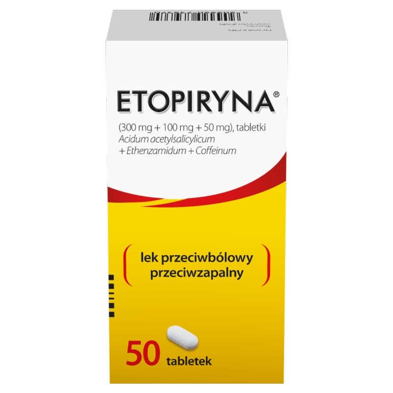 Etopiryna 300 mg + 100 mg + 50 mg, tabletki, 50 szt.