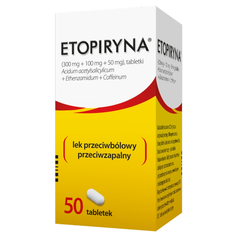 Etopiryna 300 mg + 100 mg + 50 mg tabletki, 50 szt.