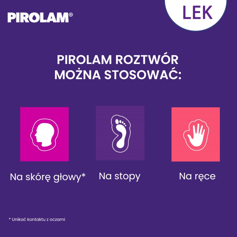 Pirolam, roztwór przeciwgrzybiczy do stosowania na skórę, butelka 30 ml